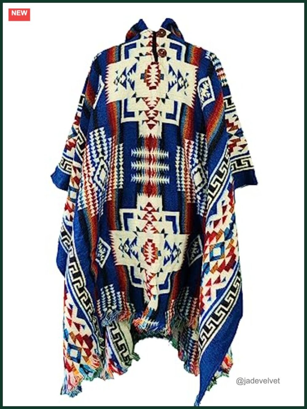 Alpaca Wool Poncho Men Hooded Thick Warm Western Outdoor